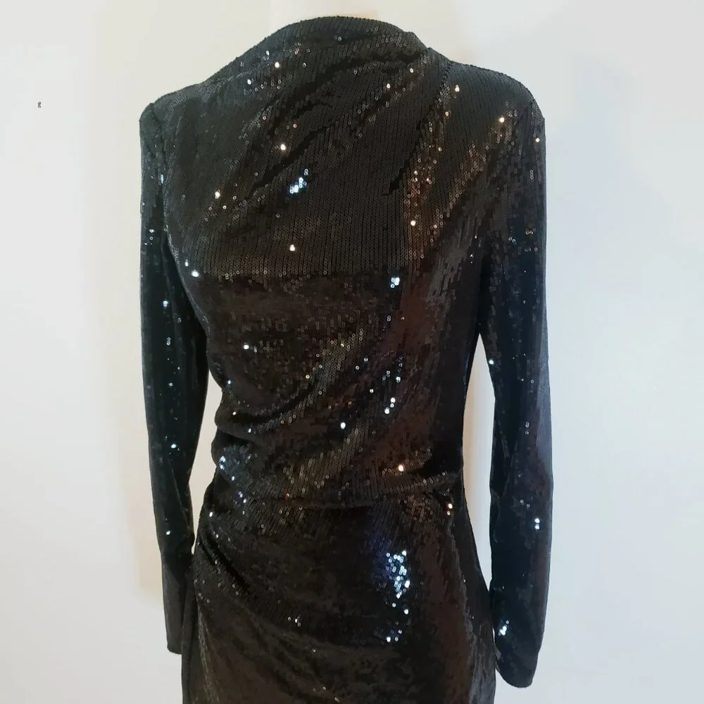 Zara Black Sequin Party Dress - Picture 11 of 16